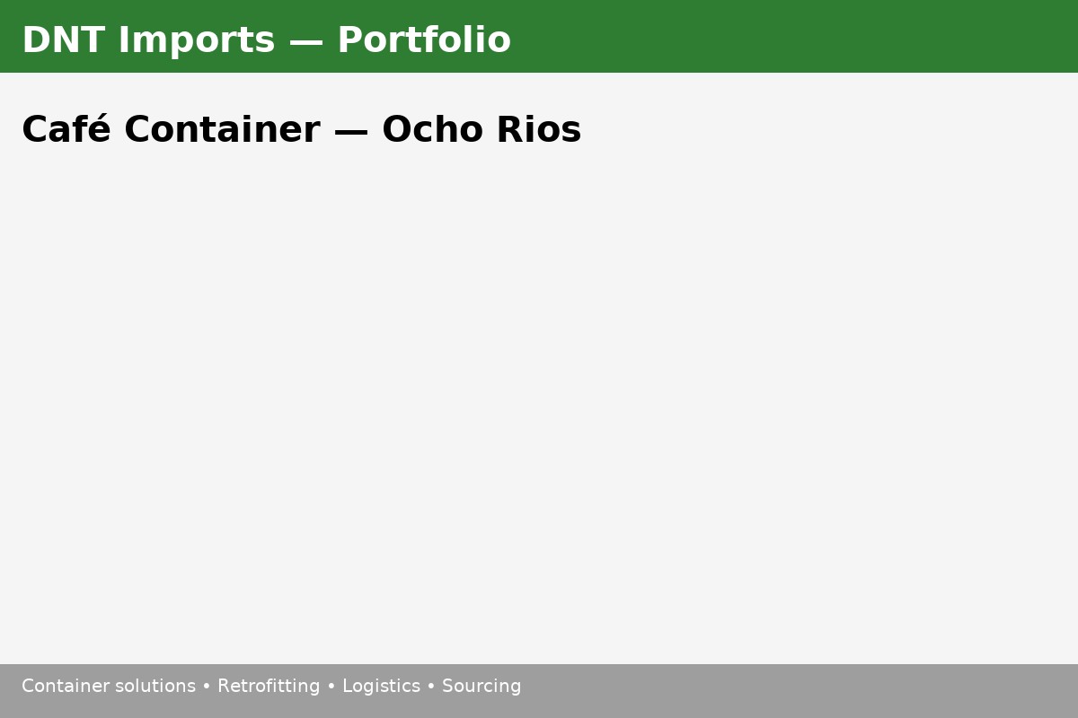 Café Container — Ocho Rios