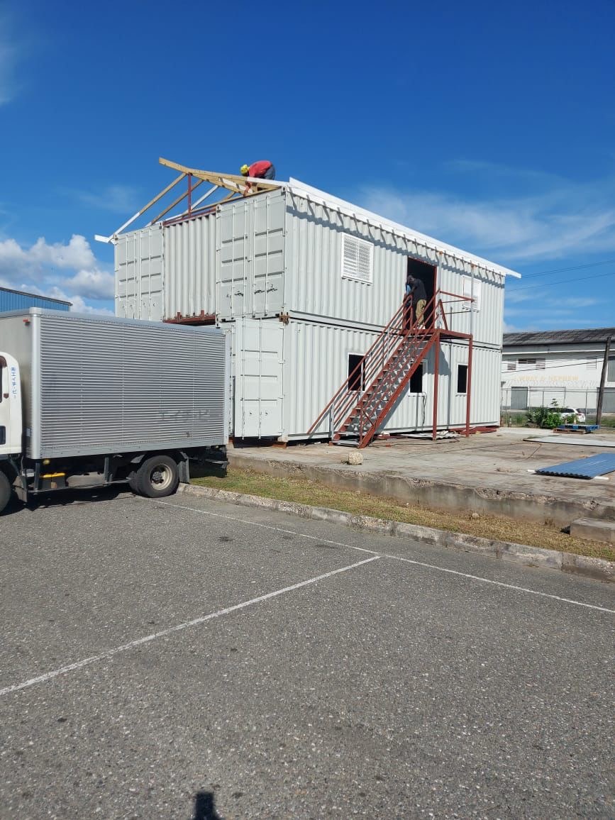 Two‑Storey Container Office — Build Phase